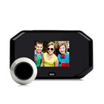 Danmini YB-30BH Telecamera di sicurezza con schermo da 3 pollici 1.0MP per scattare foto, spioncino per porta, supporto TF Card (nero)