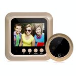 Danmini W5 Schermo da 2,4 pollici 2.0MP Telecamera di sicurezza Nessun disturbo Spioncino Viewer Campanello, Supporto TF Card / Visione notturna / Registrazione video (Oro)
