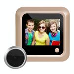 X5 2.4 pollici Schermo 2.0MP Videocamera di sicurezza Nessun disturbo Spioncino Viewer, supporto TF Card (oro)