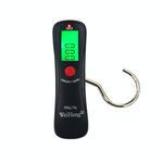 MH-A18 Bilancia elettronica per bagagli con gancio di pesatura digitale portatile ad alto carico (10 g ~ 50 kg), batterie escluse (nero)