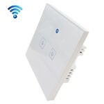 WS-UK-02 APP EWeLink e Touch Control 2A 2 Gangs Interruttore a parete intelligente con pannello in vetro temperato, CA 90 V-250 V, spina UK