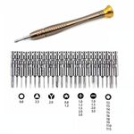 JIAFA JF-8129 Set di cacciaviti multifunzione professionale 24 in 1 con borsa per il trasporto (oro)