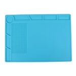 Piattaforma di manutenzione Tappetino isolante per riparazioni resistente al calore ad alta temperatura Tappetini in silicone con posizione delle viti, dimensioni: 35 cm x 25 cm (blu)
