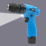 VOTO 12V Set trapano a mano ricaricabile con regolazione continua della velocità Utensili elettrici per trapano elettrico con luce LED, CA 220 V, spina americana, consegna a colori casuali