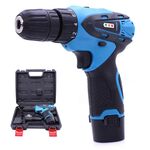 VOTO 12V Set trapano a mano ricaricabile con regolazione continua della velocità Utensili elettrici per trapano elettrico con luce LED, CA 220 V, spina americana, consegna a colori casuali