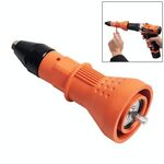 Strumento adattatore rivettatura trapano avvitatore a batteria 220V elettrico rivetto dado (arancione)