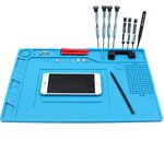 JIAFA S-150 Piattaforma di manutenzione Tappetino isolante per riparazione resistente al calore Tappetini in silicone con posizione delle viti (blu)