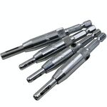 4 pezzi / set porte cerniera autocentrante maschiatore set punte per trapano perforatore strumenti per la lavorazione del legno (5 / 64,7 / 64,9 / 64,11 / 64 pollici)