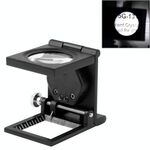 Lente d'ingrandimento mini lente d'ingrandimento 10x in metallo stile scrivania (nera)