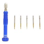 JF-6688 Set di cacciaviti multiuso in metallo 5 in 1 per la riparazione del telefono (blu)