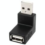 Adattatore da USB 2.0 AM ad AF con angolo di 90 gradi (nero)