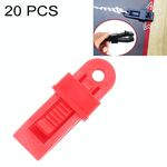 20 PCS Tende da esterno per tende da sole Clip di fissaggio antivento Fibbia multifunzionale per funi antivento (rossa)