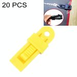 20 PCS Tende da esterno per tende da sole Clip di fissaggio antivento Fibbia multifunzionale per funi antivento (gialla)