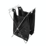 Appendiabiti pieghevole per sacchi della spazzatura in acciaio inossidabile da campeggio all'aperto, dimensioni: 58 * 32 cm