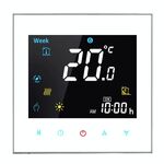 BHT-3001 16A Tipo di riscaldamento elettronico con riscaldamento LCD Termostato ambiente con riscaldamento digitale con sensore, display orologio / temperatura / ora / settimana / riscaldamento ecc. (Bianco)