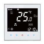 BAC-2000 Tipo di condizionamento centrale Tipo Touch LCD Digital a ventola a ventola a 2 pipe unità di unità di sala, Visualizzazione Velocità della ventola / Clock / Temperation / Time / Week / Heat ecc. (Bianco)