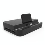 9138 6 in 1 USB-C / Type-C a 4K HDMI + 2 x USB 3.0 + Type-C + SD / TF Lettore di schede Multifunzionale Hub Docking Station Docking con supporto (nero)