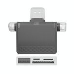 NK-939C 3 in 1 USB a USB-C / Type-C + 8pin Docking Station multifunzionale (grigio)