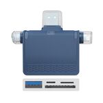 NK-939C 3 in 1 USB a USB-C / Type-C + 8pin Docking Station multifunzionale (blu)