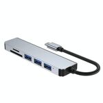 6 in 1 tipo c a 3 x porte USB + stazione di docking SD / TF + HDMI