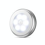 6 LED Home Wardrobe Smart Human Sensor Body Sensor Light, colore chiaro: luce bianca (argento)