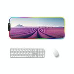 300x800x4mm F-01 Transfer termico in gomma RGB Luminoso Pad Mouse antiscivolo (lavanda)