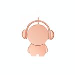 Y01 Metal Musician Car Cartoon Style Style U disco, Capacità: 128 GB (oro rosa)