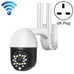 QX27 1080P WiFi Fotocamera da sorveglianza ad alta definizione Camera da donna all'aperto, supporto visione notturna e rilevamento vocale a due vie e movimento del movimento (spina del Regno Unito)