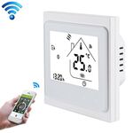 BHT-002GCLW 3A Carico acqua / gas Tipo di caldaia Termostato ambiente con riscaldamento digitale LCD con visualizzazione dell'ora, controllo WiFi (bianco)