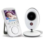 VB605 2.4 pollici LCD 2.4GHz Telecamera di sorveglianza wireless Baby Monitor, supporto per la conversazione bidirezionale, visione notturna (bianco)