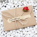 5 PCS Festival Creativo fai da te Retro carta kraft fatta a mano grande fiore secco biglietto di auguri biglietto di auguri di compleanno