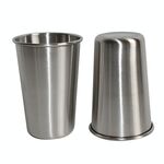 Bicchiere per bevande in acciaio inossidabile elettrolucidato a parete singola da 500 ml (argento)