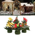 3 pezzi Mini alberi di Natale decorazioni natalizie, dimensioni: 20 * 18 cm
