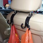2 PCS Young Player Artiglio Forma Durevole Seggiolino auto Gancio posteriore Tronco Borsa Gancio Supporto Auto Poggiatesta Gancio portabagagli (Nero)