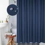 Ispessimento Tenda Impermeabile E Muffa Tenda A Nido D'ape Tessuto Poliestere Tenda Della Doccia Tende Da Bagno, Dimensioni: 200 * 200 cm (Blu Scuro)