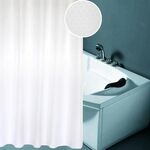 Ispessimento Tenda Impermeabile E Muffa Tenda A Nido D'ape Tessuto Poliestere Tenda Della Doccia Tende Da Bagno, Dimensioni: 240 * 200 cm (Bianco)