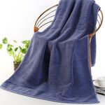 Aggiungi asciugamano da bagno in puro cotone spesso Aggiungi grande, dimensioni: 70 * 140 cm (blu navy)