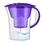 Bottiglia per acqua fredda con filtro a carbone attivo da cucina portatile da 1,3 litri (viola)