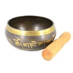 FB02-T8 Buddha Sound Bowl Yoga Meditation Bowl Decoration Home Decoration, Casuale Colore e Pattern Consegna, Dimensioni: 12,5 cm (ciotola + piccolo bastone in legno)