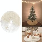 Gonna peluche per alberi di Natale Decorazione di ornamenti rotondi, diametro: 78 cm (bianco)