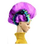 Divertente Natale Halloween parrucca mascherata copricapo Mohawk capelli pettine, consegna a colori casuali