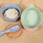 Balcherlam per gambi di grano per bambini ciotole + kit cucchiaio, consegna di colori casuali