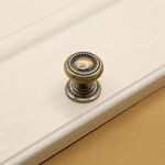 4 pezzi 30mm 266 bronzo verde armadio guardaroba cassetto porta vintage in lega di zinco solido manico singolo foro