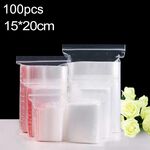 100 sacchetti trasparenti con zip auto-sigillanti PE 15cm x 20cm personalizzabili HC4185 6922653195527
