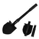 Pala da campeggio pieghevole portatile multifunzione pala da sopravvivenza vanga da giardino per esterni (nera)