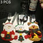 3 pezzi 3 in 1 set di posate da gigante decorazioni natalizie, consegna in stile casuale