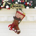 Ornamento di Natale Decorazione Buon Natale Ciondolo borsa regalo grande calza di Natale