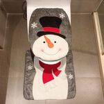 Set da toilette per decorazioni natalizie con pupazzo di neve 2 in 1