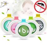 5 pezzi anti-zanzara fibbia pulsante pianta olio essenziale nucleo interno insetti via, consegna a colori casuali