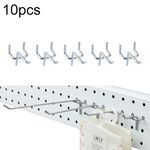 50 PCS Supermercato Negozio di abbigliamento Pannello forato Gancio a muro Gancio per mensola Piastra del foro, Distanza del foro: 2,5 cm, Lunghezza: 5 cm, Diametro del filo: 3,3 mm